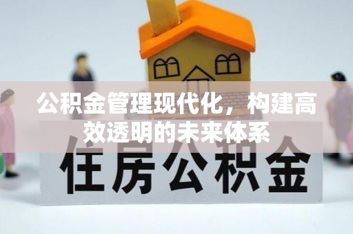 当涂公积金管理现代化，构建高效透明的未来体系
